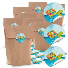 Logbuch-Verlag 24 kleine Schön dass Du da bist + Sticker Fish Communion Children's Birthday 14 x 22 x 5.5 cm