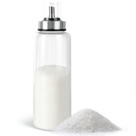 Loscarol Sugar Dispenser with Pour Spout & Lid, 17 oz Glass Sugar Shaker Jar for Coffee Bar,Tea & Baking, Commercial Quality Sealed Sugar Container for Sugar, Honey, Syrup for Home Kitchen