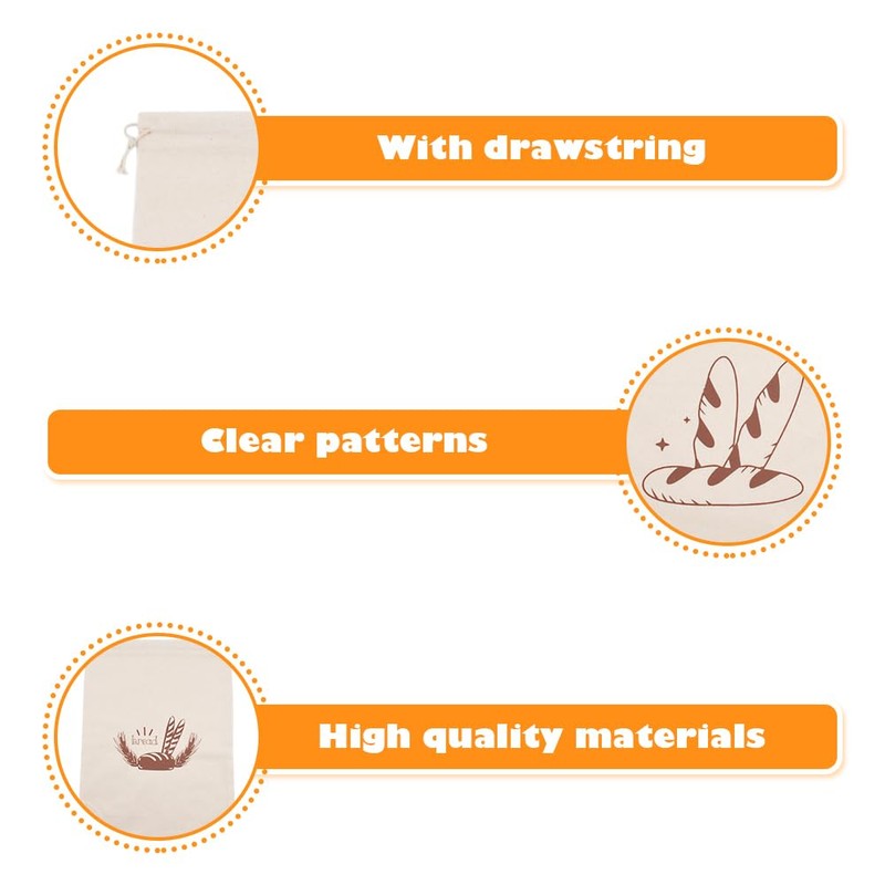 AKSIQIOL 2 Pcs Reusable Bread Bags, Eco-Friendly Bread Storage Bags