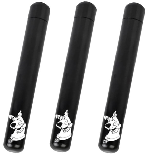 UkGlass 3 Pack - Metal Doob Tubes Smell Proof, Water Odor Proof Tube for Pre-Rolls & More Smoking Accessories (3 Pack), Black (11)