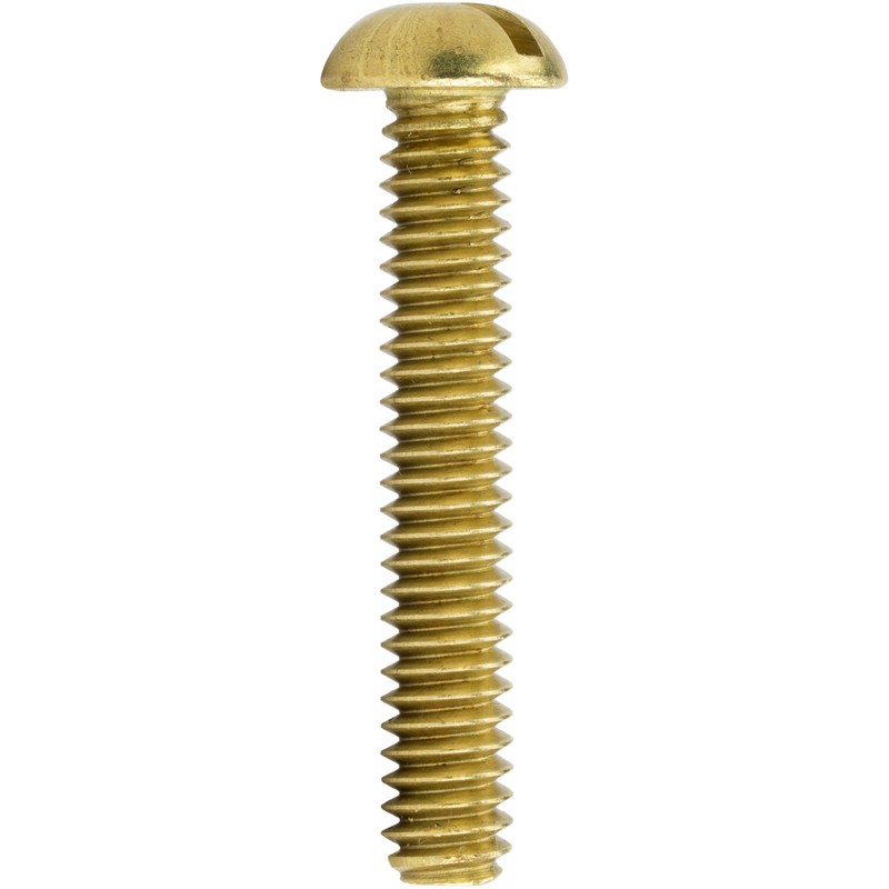 10-32 x 1" Round Head Machine Screws, Slotted Drive, Solid