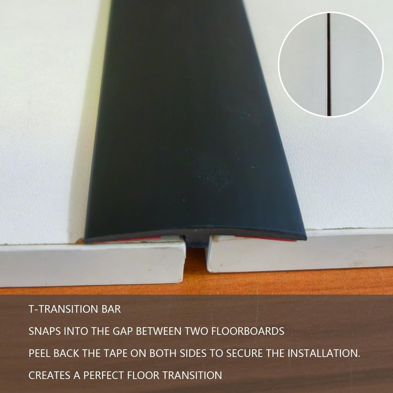DAILISEN 9.84ft T Molding Flexible Self Adhesive T Shape Floor