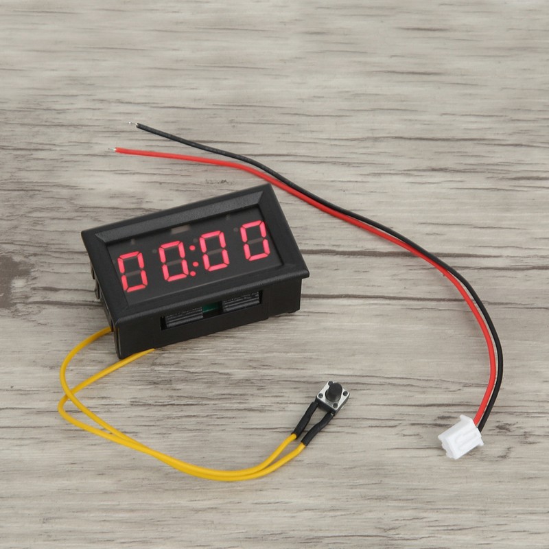 LED Electronic Digital Luminous Car Watch Clock Accessory Decoration (Red)