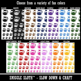 Cute Kawaii Caffeinated Coffee Pot Temporary Tattoo Water Resistant Fake Body Art Set Collection - Red (One Sheet)