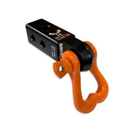 Moose Knuckle Offroad XL Shackle Mohawk 2.0 Receiver Combo | 10,000 lbs WLL Heavy Duty Off Road Accessories - Vehicle Recovery Gear | Shackle Hitch Receiver - Black Lung/Obscene Orange