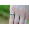Windalf TÂMIA Celtic Ring 6mm Blue Topaz Engagement Ring Cubic