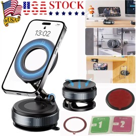 Universal 360° Adjustable Magnetic Vacuum Suction Cup Car Phone Holder Mount For MagSafe