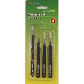 WWS Trumpeter Tools - Set of 4 Precision Tweezers WWST11 09957
