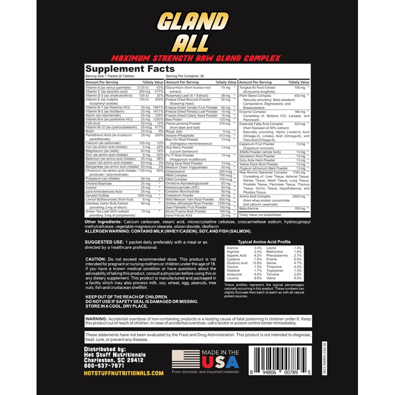 Gland All-Raw Gland Complex 30 Packets