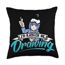 Drawing Apparel for Artists Sketching Pencil for Women Throw Pillow
