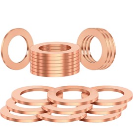 MEISO Oil Plug Washer, 20PCS Car Oil Drain Plug Gasket, OEM#007603-014106 Copper Automotive Drain Plug Crush Washer Sealing Gaskets Plate Rings, Vehicle Accessories Universal for Vehicle Models