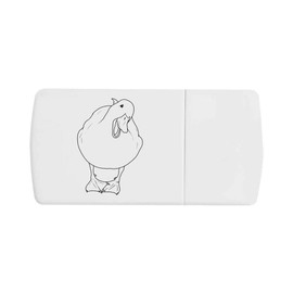 'Cheeky Duck Looking Up' Pill Box with Tablet Splitter (PI00034329)