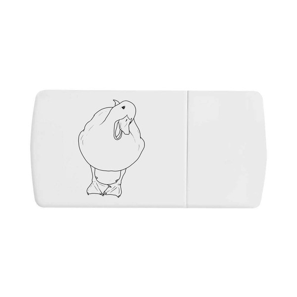 'Cheeky Duck Looking Up' Pill Box with Tablet Splitter (PI00034329)