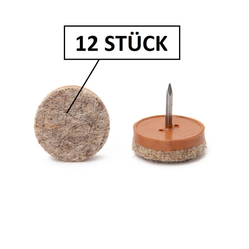 High Quality Felt Glides with Nails, 5 mm Thickness –