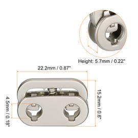 sourcing map Spring Cord Lock End Toggle, 20Pcs Double Hole Spring Stopper Alloy Fastener Slider Toggles Clip for Drawstrings, Shoelaces, Bags (Silver Tone,22.2x15.2mm)
