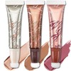 FOCALLURE 3 PCS Liquid Contour Stick,Moisturizing Highlighter,Blush and Bronzer,Silky Cream
