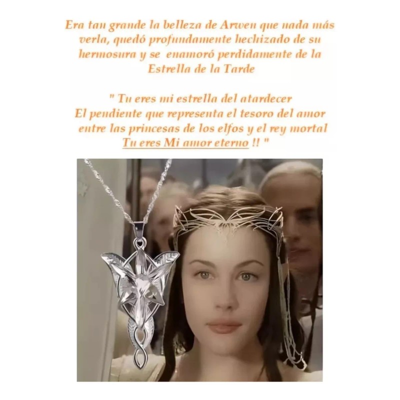 Dtup Collar De Arwen Amor Eterno Señor De Los Anillos