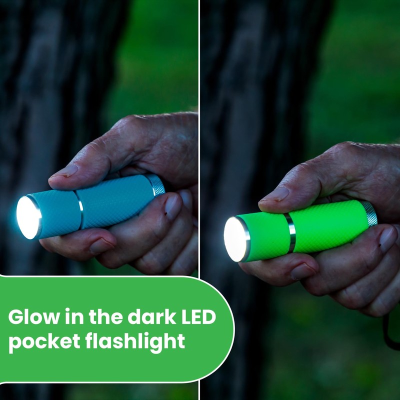 LitezAll Glow in The Dark Flashlight - Cute, Fun, Mini