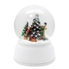 Snowglobe Christmas Tree Decorating Nostalgia with Base White with Music