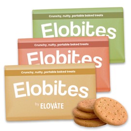 Elobites Keto Snack - Ultra Low Carb Sweet Bites - Bite Sized Cookie - Keto Cookies and Biscuits - Crunchy Nutty Flavored Oat Cookies - Baked Treats - Keto Snacks for Adults