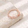 Dainty Gold Ring Open Adjustable Ring Cubic Zirconia Leaf Ring