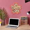 BENECREAT Cherry Blossom Pin Cork Board, 30x30cm Wall Mounted Corkboard