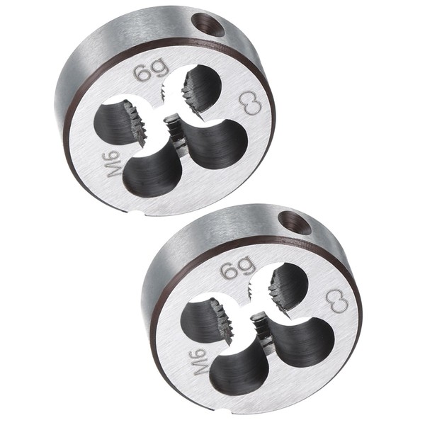 TA-VIGOR 2pcs M6 x 1.0 Metric Adjustable Threading Die, Alloy