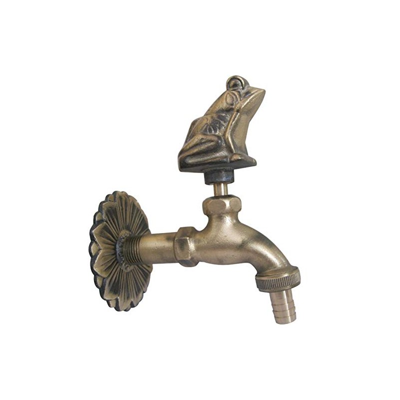 TINTON LIFE Decorative outdoor garden faucet retro brass water hose
