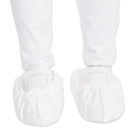 FRANZ MENSCH Hygostar Overshoes Anti Slide | CPE, TPE Coated, White, Length: 41 cm, Shoe Covers, Overshoes, Disposable Overshoes, Covers for Shoes, Pack of 500