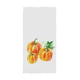 Thanksgiving autumn pumpkin Hand Towels Fall Bath Towel Bathroom Fingertip Towels Highly Absorbent Soft Multipurpose for Kitchen Face Gym Spa 30 X 15 Inch