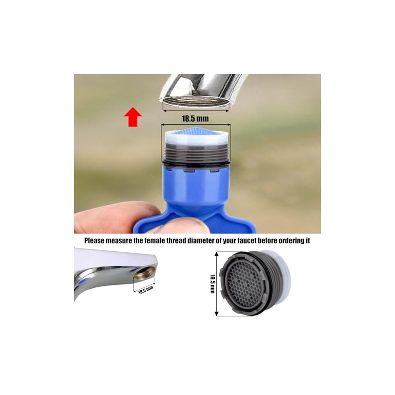 6 Pieces Faucet Aerators with Faucet Aerator Removal Tool 18.5