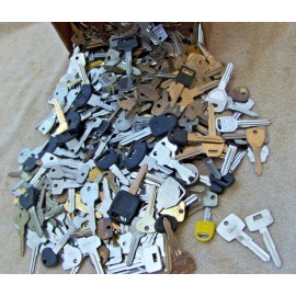 Lot of  Misc  CAR Key BLANKS  3 lbs  Incl.  20  different blanks plastic head