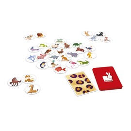 Janod - Karacteristiks - Educational Board Game for Children - Animals Theme - Speed Game - 2 to 6 Players - FSC Certified - From 3 Years, J02621
