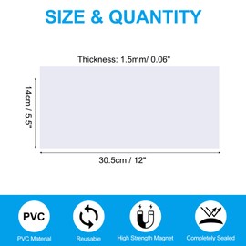 PATIKIL 12"x5.5" Magnetic Vent Cover, Floor Wall Air Registers Cover High Strength Magnetic Vent Blocker for Home RV HVAC Fireplace Furnace, White