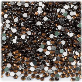 1440pc Rhinestones Round 3mm - 10ss Flatback Beer Brown