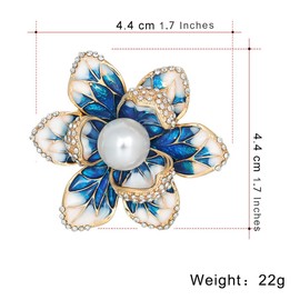 FAIRYGATE Lapel Pin Flower Brooch Delicated Enamel Jewellery for Ladies Pearl Brooches for Women UK Vintage, B4108