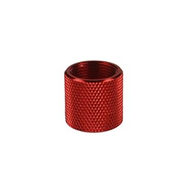 TWP 5/8-24 5/8”x24 TPI Thread Protector,Aluminum 6061 T6 Anodized Red, Free Stainless Steel 5/8 Crush Washer