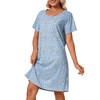 Tugege Women's Nightgown Short Sleeve Sleepshirts House Dress Sleepwear Casual