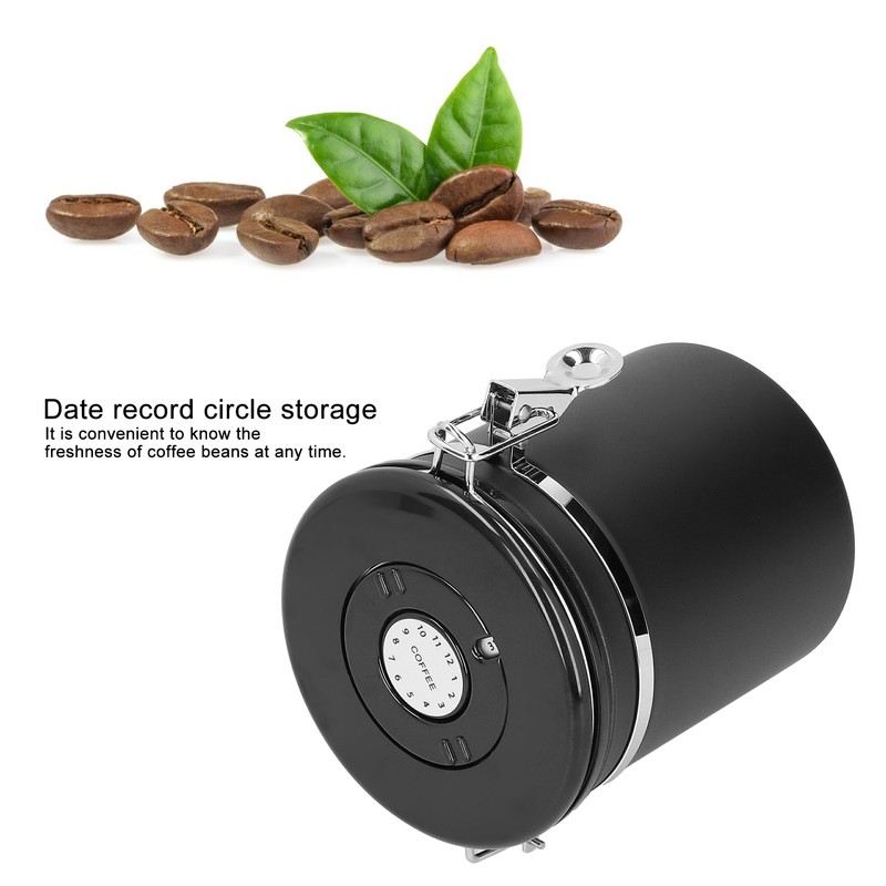1.5L 304 Stainless Steel Coffee Beans Tea Canister Sealed Food