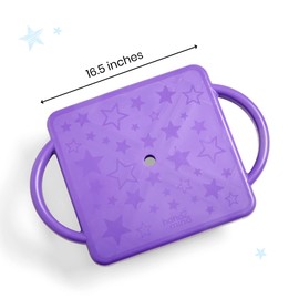 hand2mind-77103 Purple Indoor Scooter Board With Safety Handles For Kids Ages 6-12, Plastic Floor Scooter Board With Rollers, Physical Education For Home (Pack of 1) color may vary