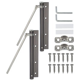 PATIKIL 7 Inch Screen and Storm Door Closer, 2 Set Spring Door Stop Screen Door Latch Security Door Stopper with Adjustable Closing Speed for Home Hinge Door, Gray