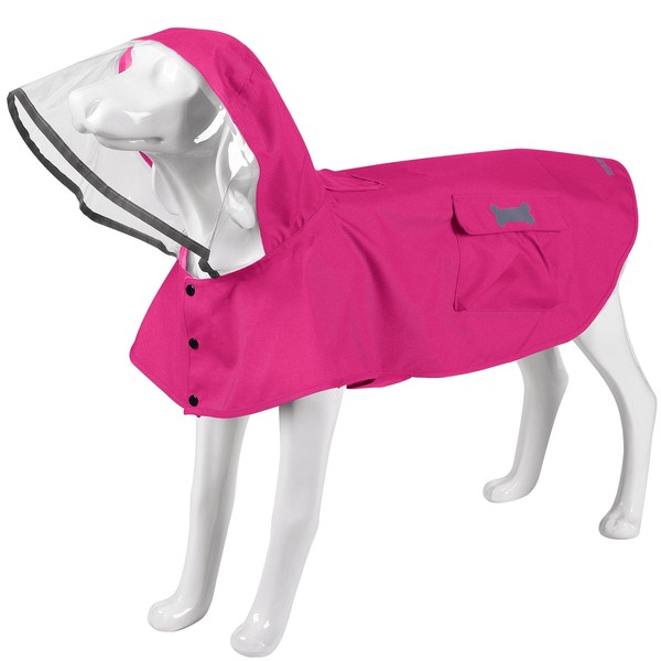 Waterproof Dog Raincoat, Adjustable Reflective Lightweight Pet Rain Clothes with