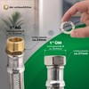 Flexible hose 1 inch nut x 1 inch male thread,