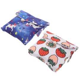 KOMBIUDA Adorable Sanitary Pad Storage Bag 2pcs Compact Period Organizer Portable Toiletries Bag for Women Perfect for School Travel Daily Essentials