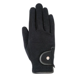 Riding Gloves Professional Nubuck Imitation Leather 9191 Black/Black XS