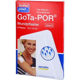 Gothaplast GmbH GOTA-POR Sterile Wound Plasters 100 x 150 mm Pack of 5