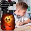 XNAUVOI Football Pattern School Bag, Flame Football Print School Bag,