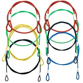 8 Pack Safety Stainless Steel Tethers, Colorful Coated Lanyards Compatible with All GoPro Hero Series and Other Camera Devices