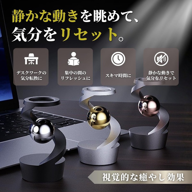 SALUDABLE Fidget Toy Gyroscope Anti-Gravity Floating Time Killing Desktop Spinner