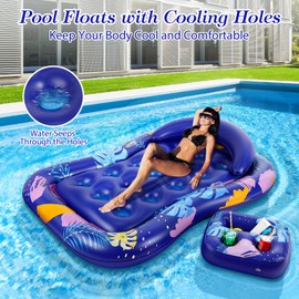 MoKo Inflatable Pool Floats for Adult, Pool Lounger Float Raft Swimming Pool Floaties Toys for Party Lake Summer Beach Outdoor